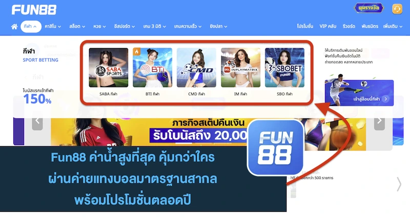 Fun888 อัตราต่อรองดีที่สุด เปรียบเทียบ