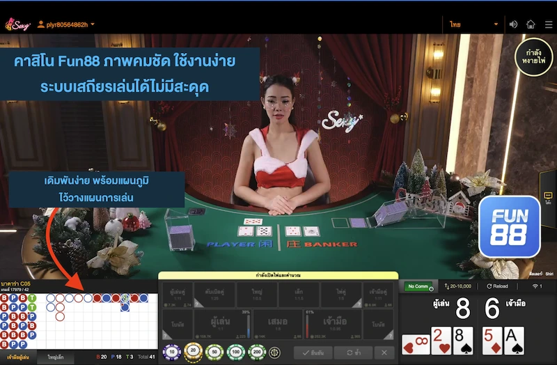 สูตรบาคาร่า Fun888 แม่นๆ ใช้ได้จริง