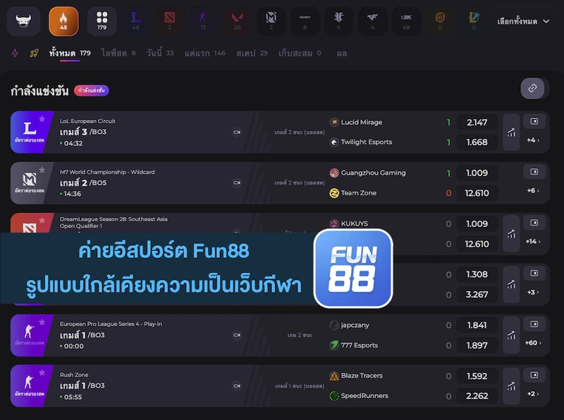 Fun888 แทงกีฬา E-sports